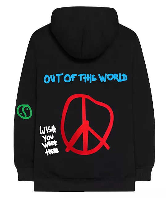 Travis Scott Astroworld World Peace Hoodie Black