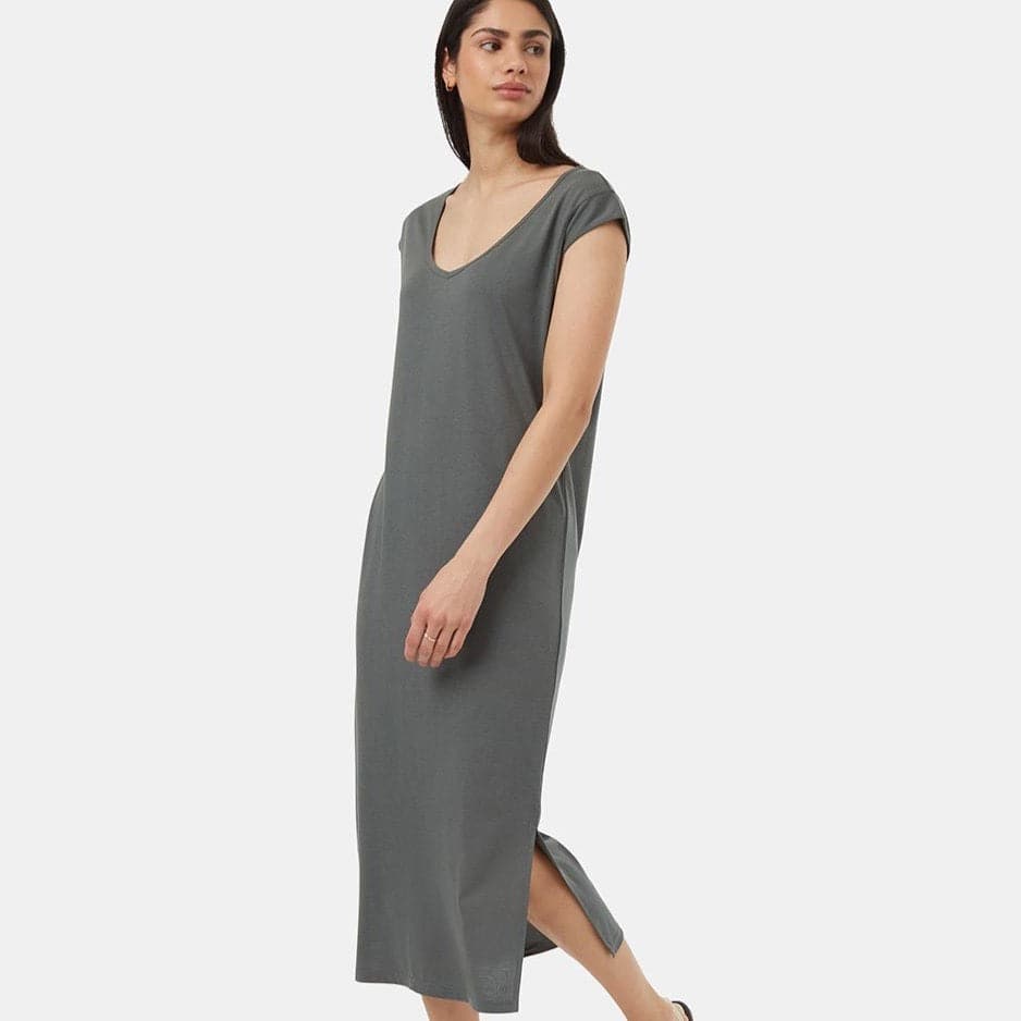 TreeBlend V-Neck Midi Dress