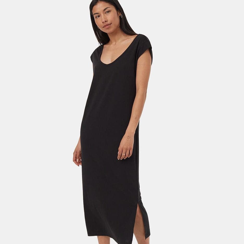 TreeBlend V-Neck Midi Dress