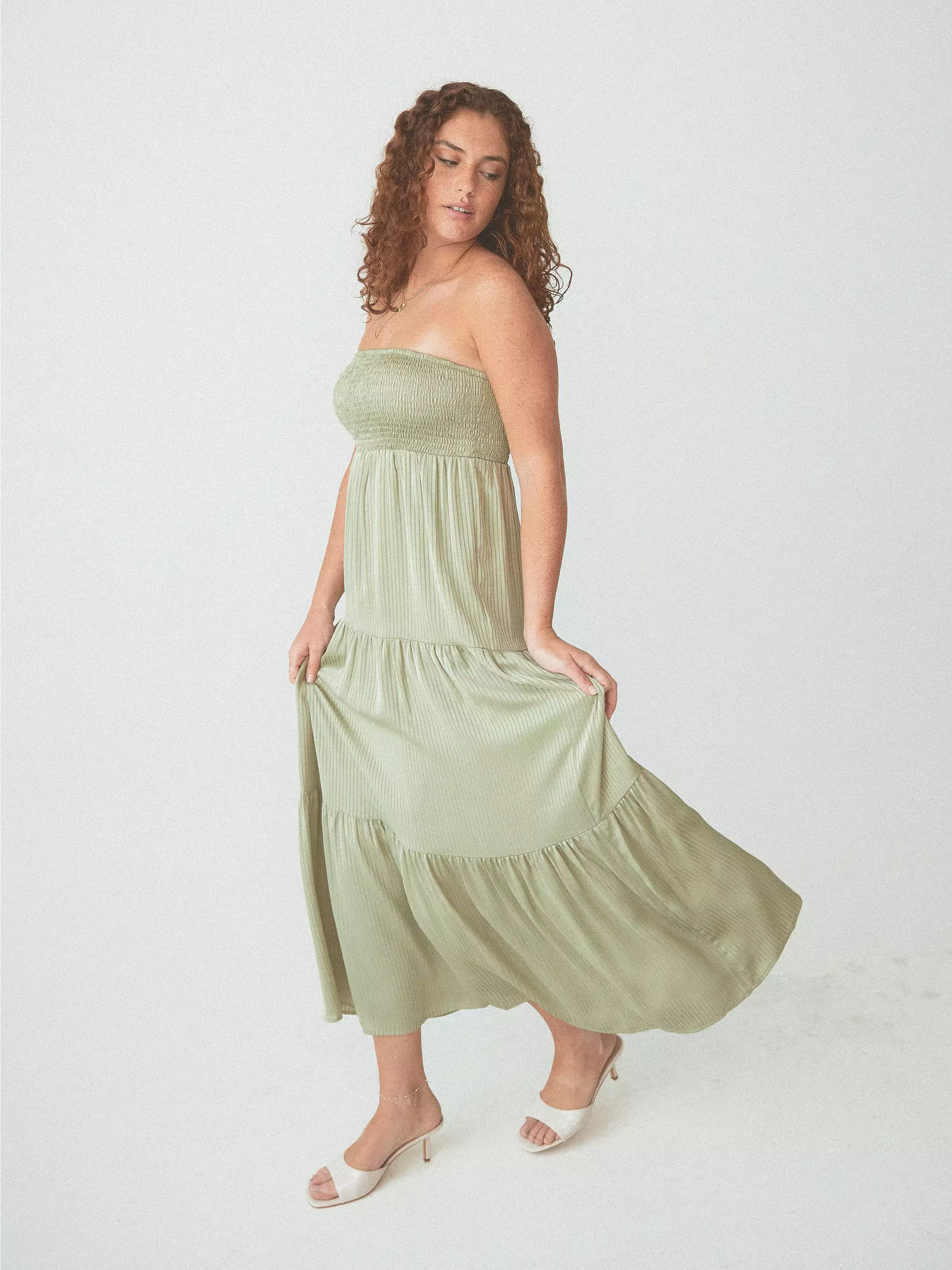 Tube Top Tiered Maxi Brami Dress