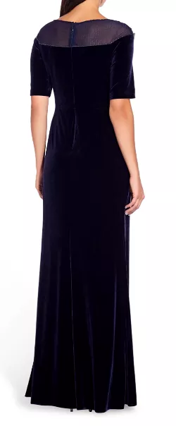 Velvet Beaded Midnight Gown