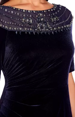 Velvet Beaded Midnight Gown