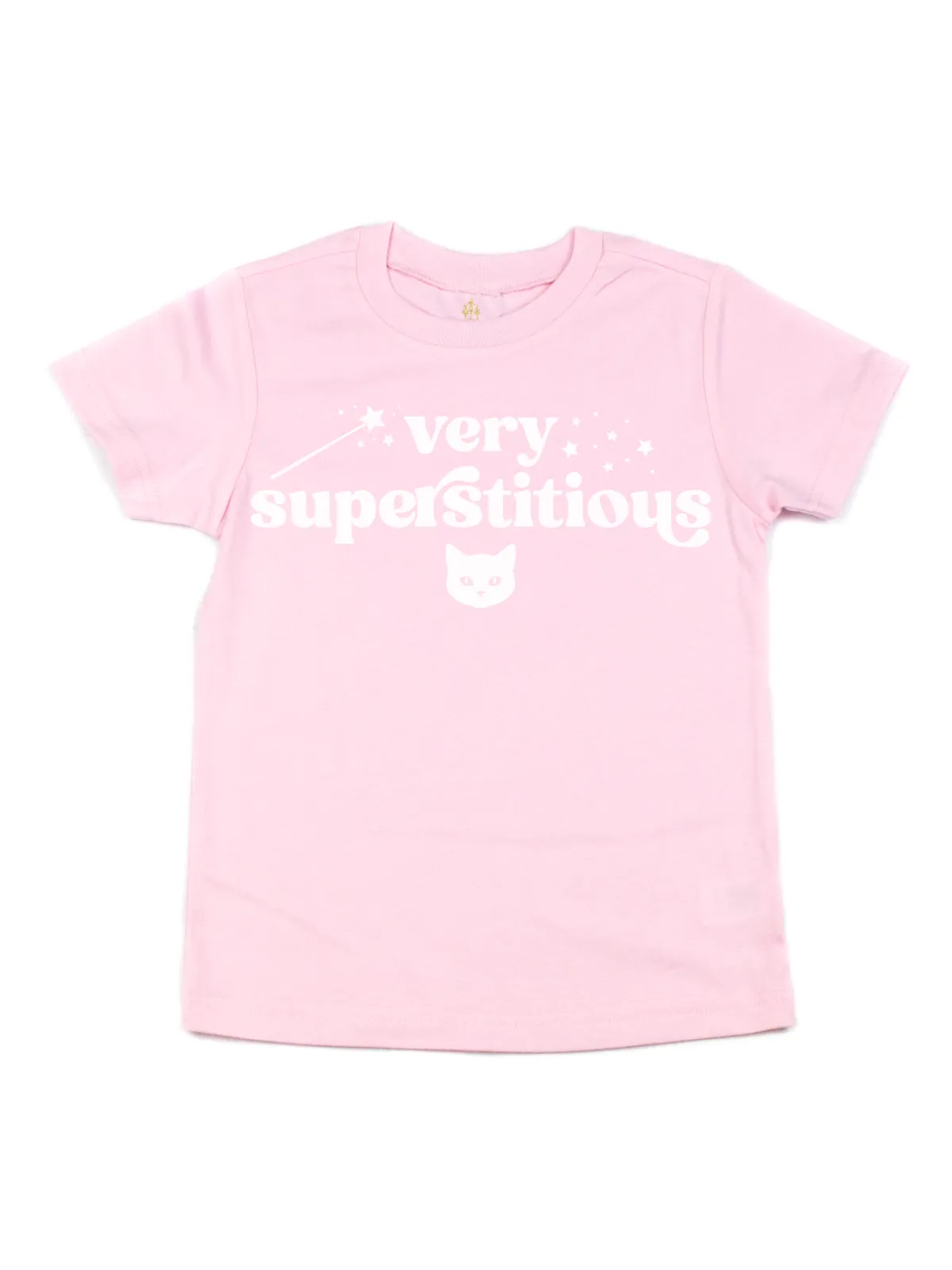 Very Superstitious Girls Halloween Shirts - Lavender, Pink, Papaya, & Stone