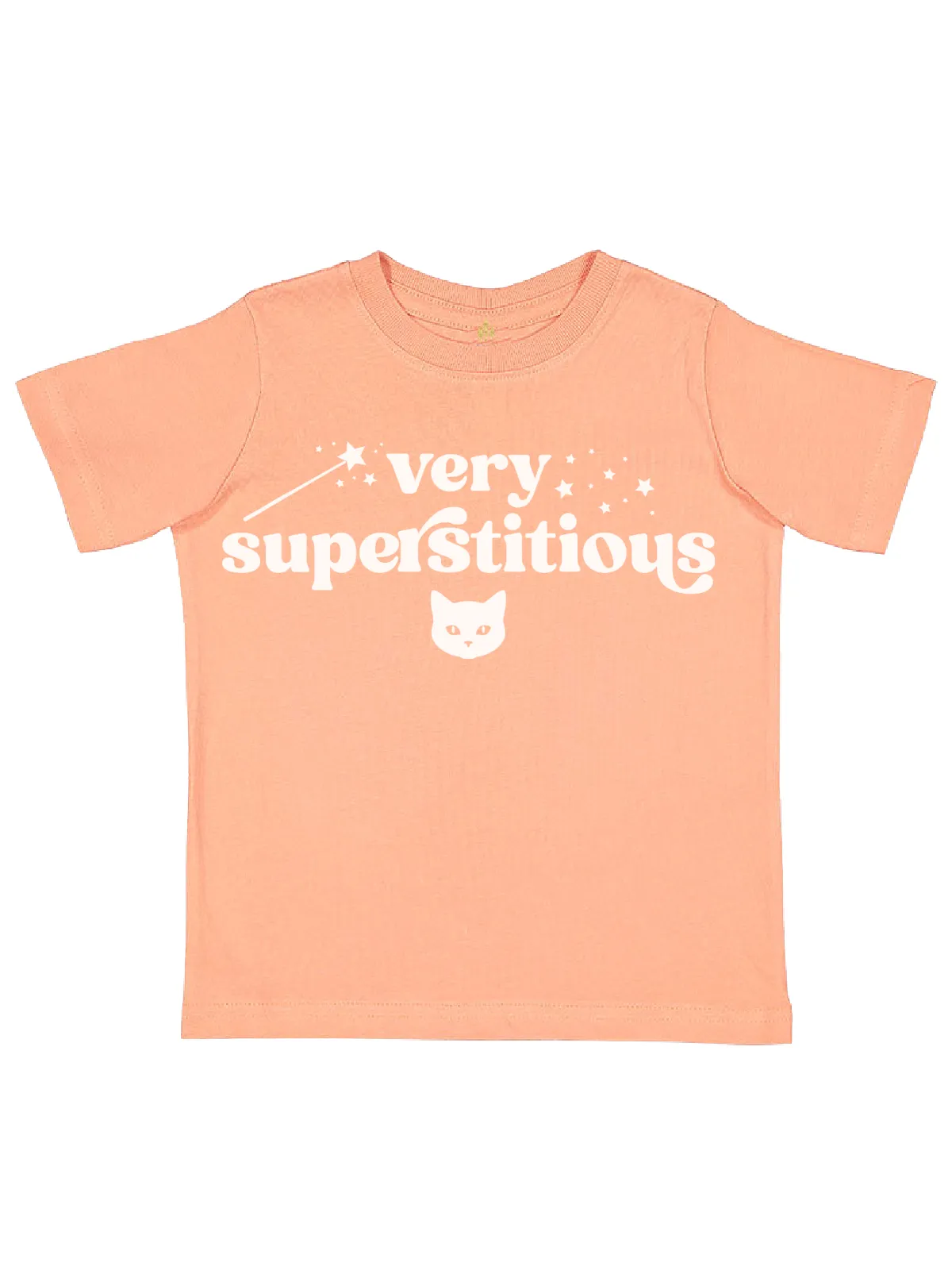 Very Superstitious Girls Halloween Shirts - Lavender, Pink, Papaya, & Stone