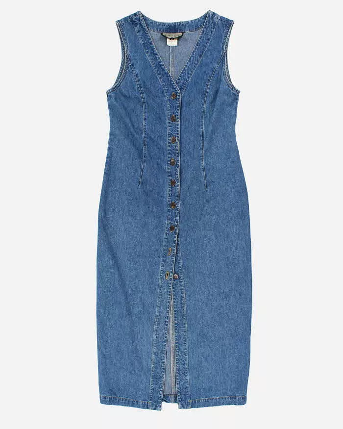 Vintage 90s Street Wear Denim Maxi Dress - M