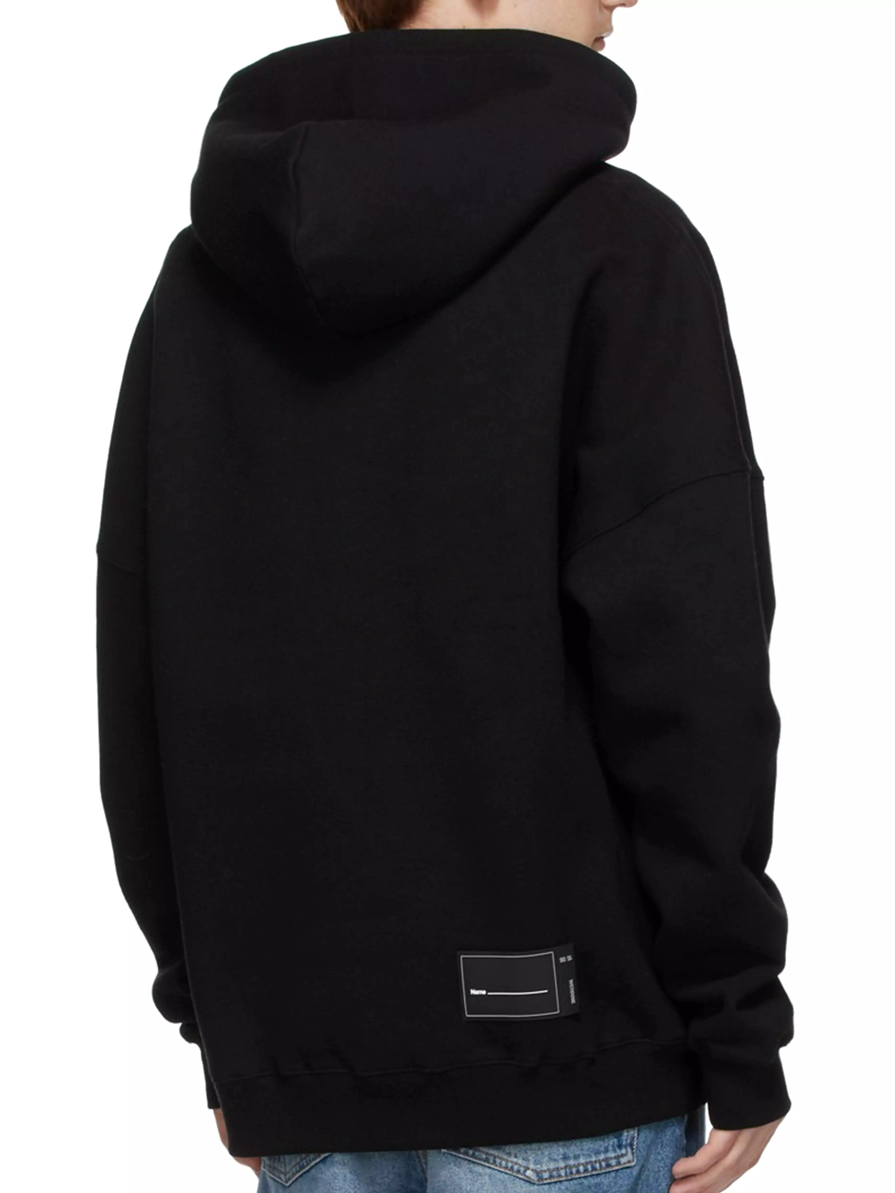 We11done Embroidered Logo Hoodie Black