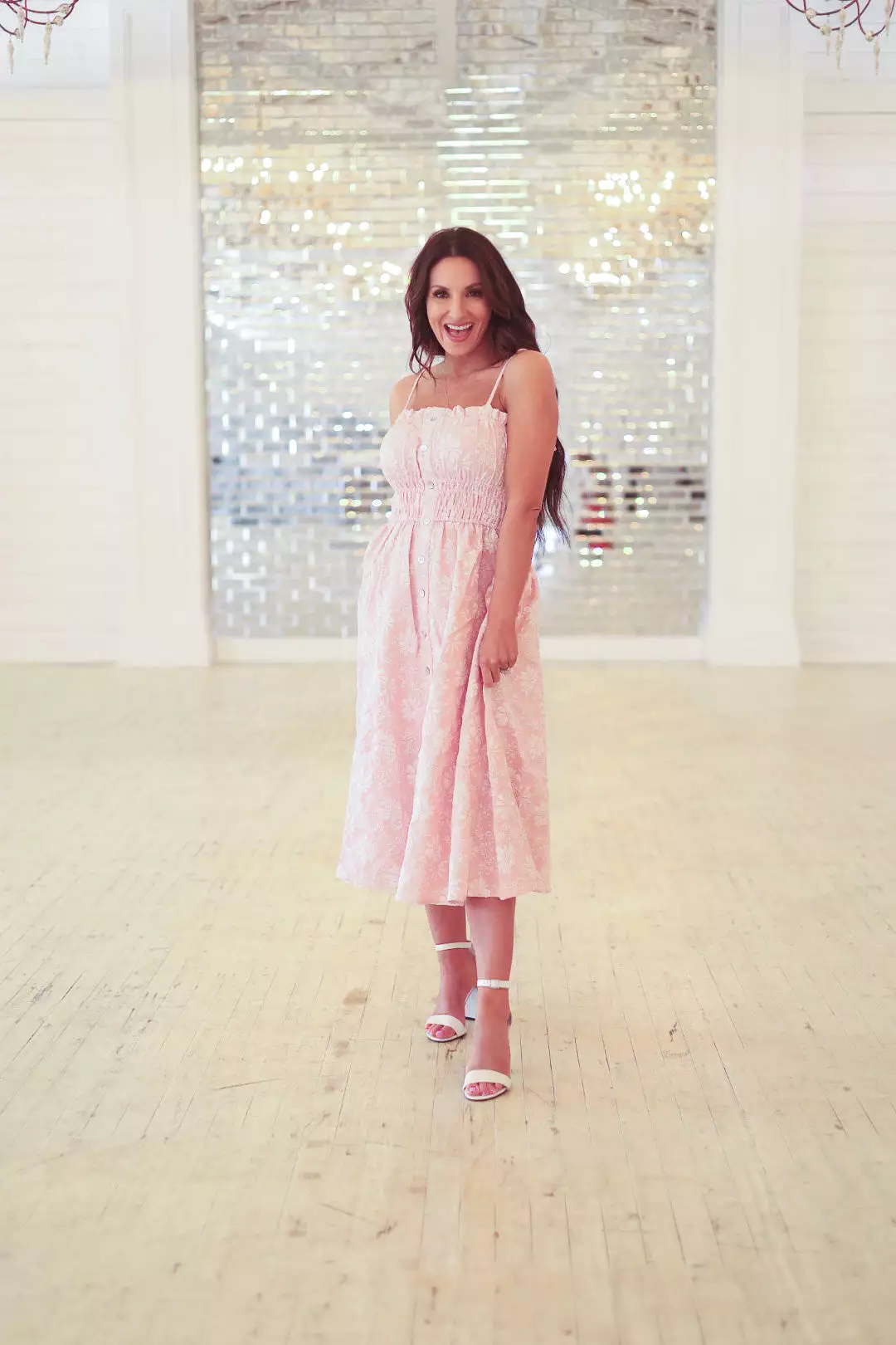 What You Love Baby Pink Midi Dress