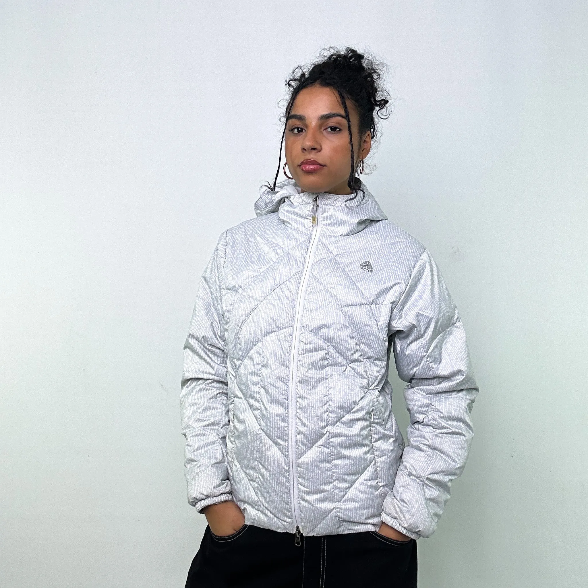 WHITE Y2KS NIKE ACG PUFFER JACKET COAT (