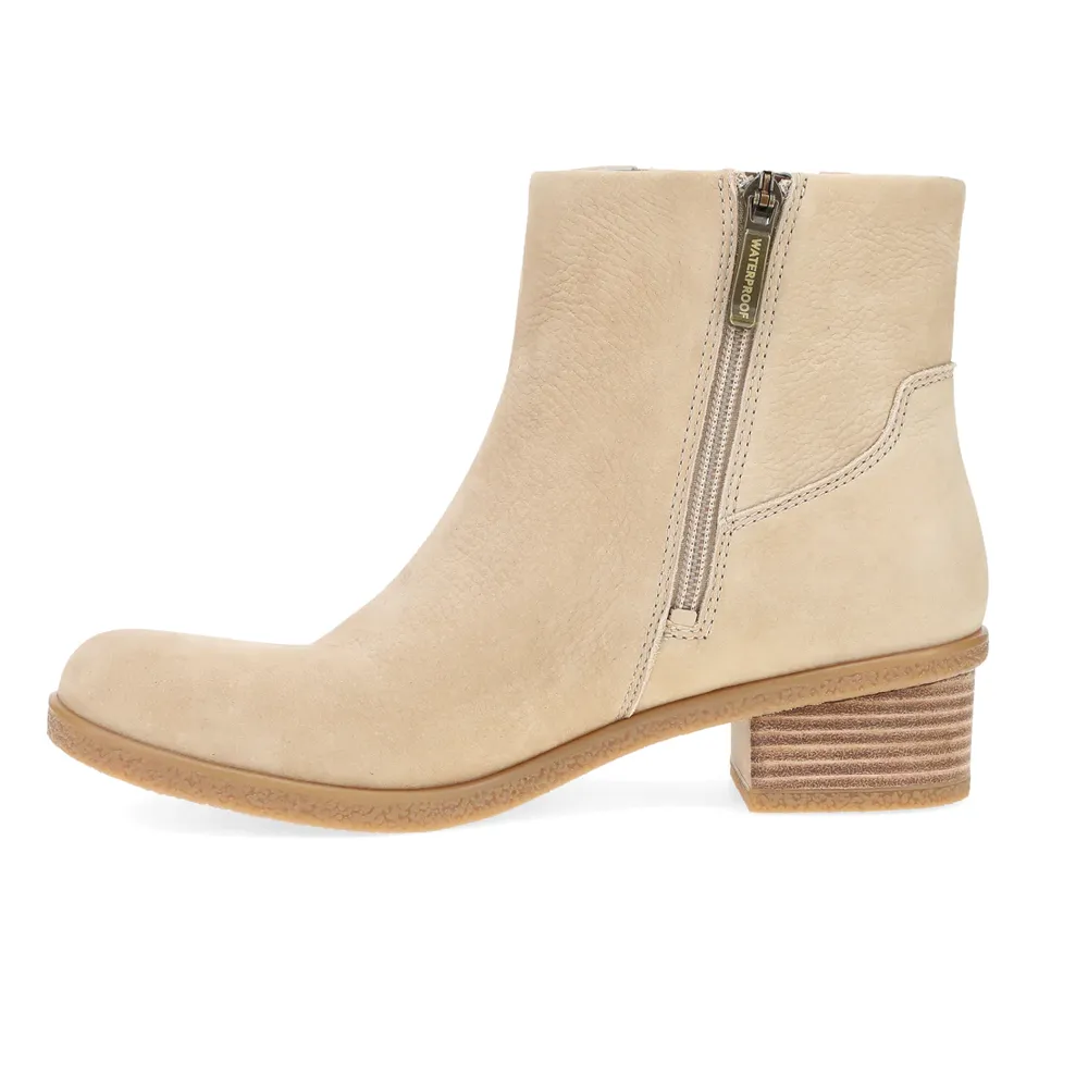 Women's Dansko Daisie Boot Color: Sand Waterproof Nubuck