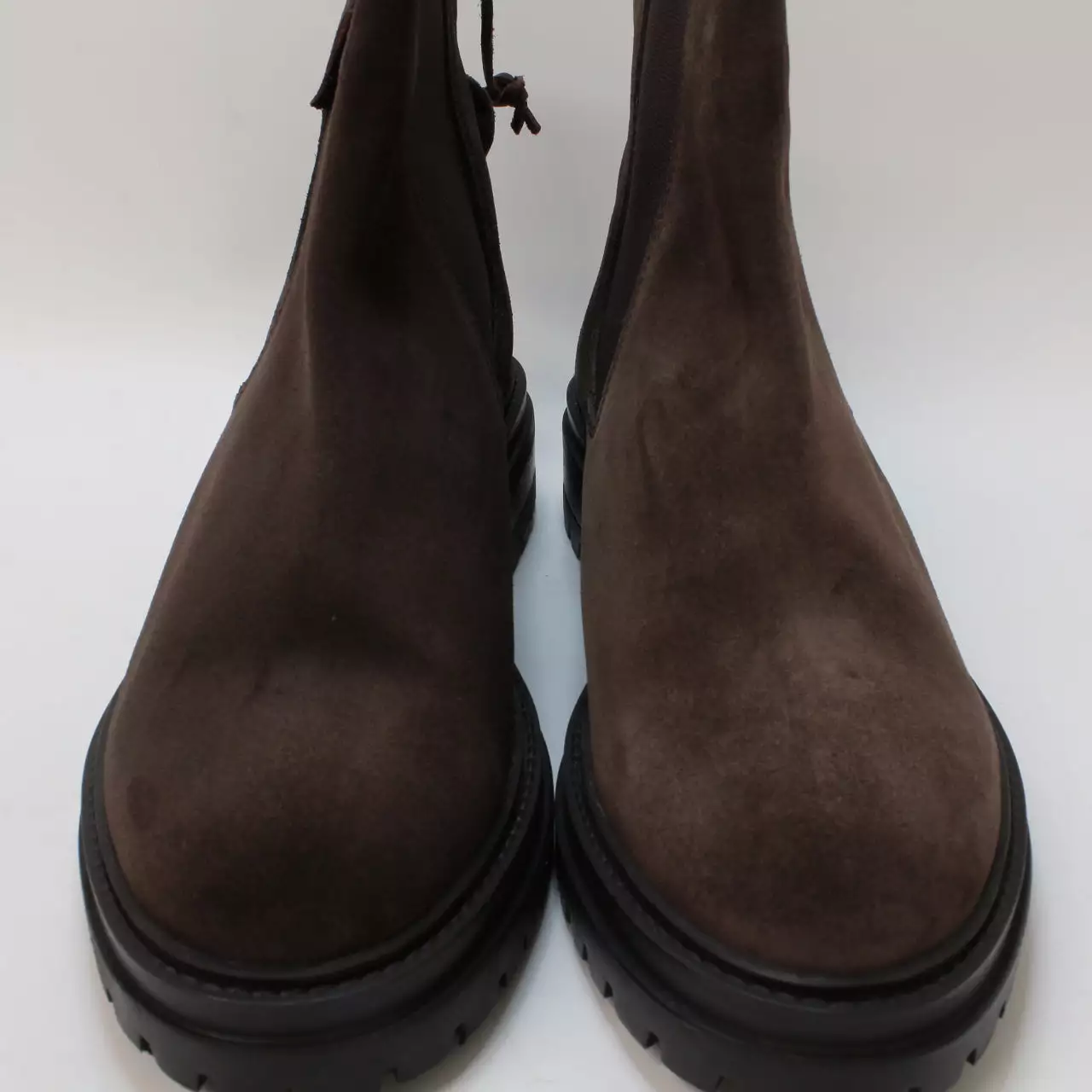 Womens Office Angelica Cleated Chelsea Boots Brown Suede Uk Size 7