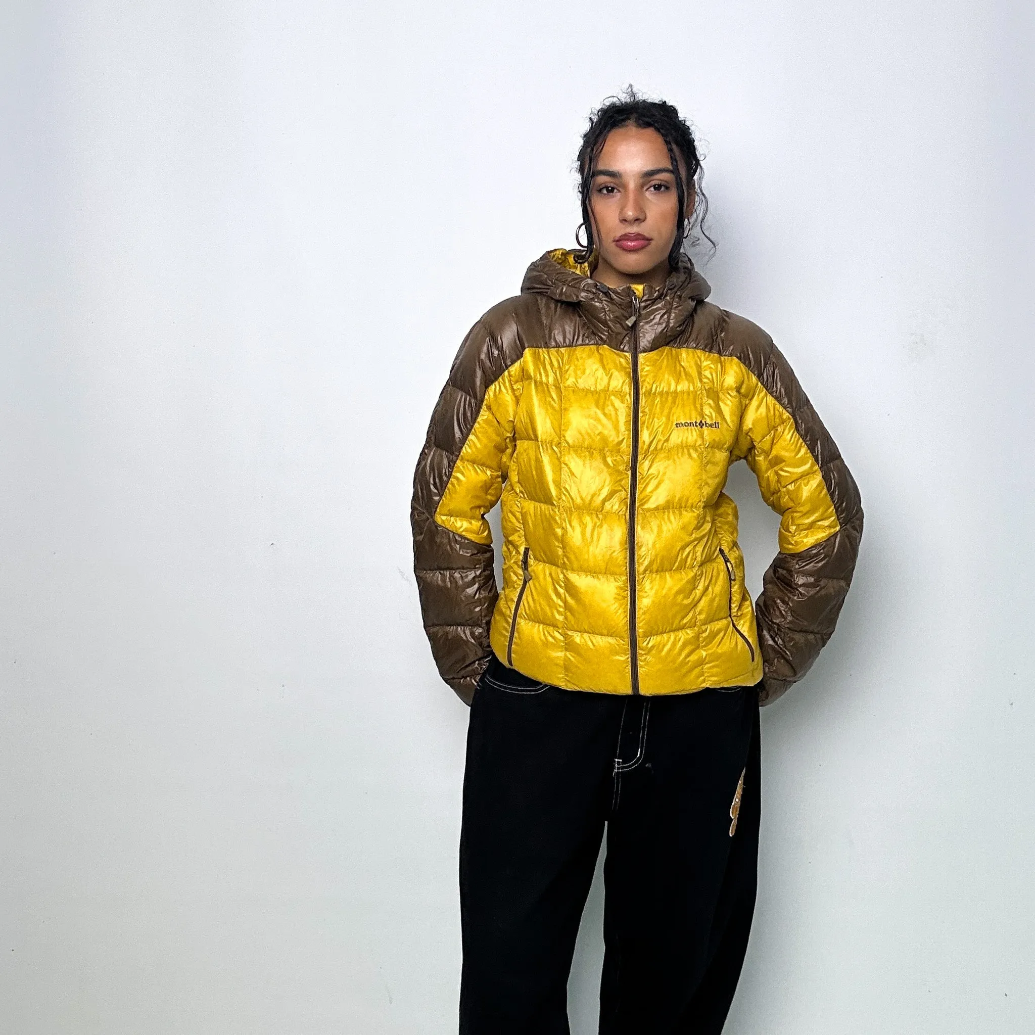 Yellow 90s Montbell Puffer Jacket Coat (L)