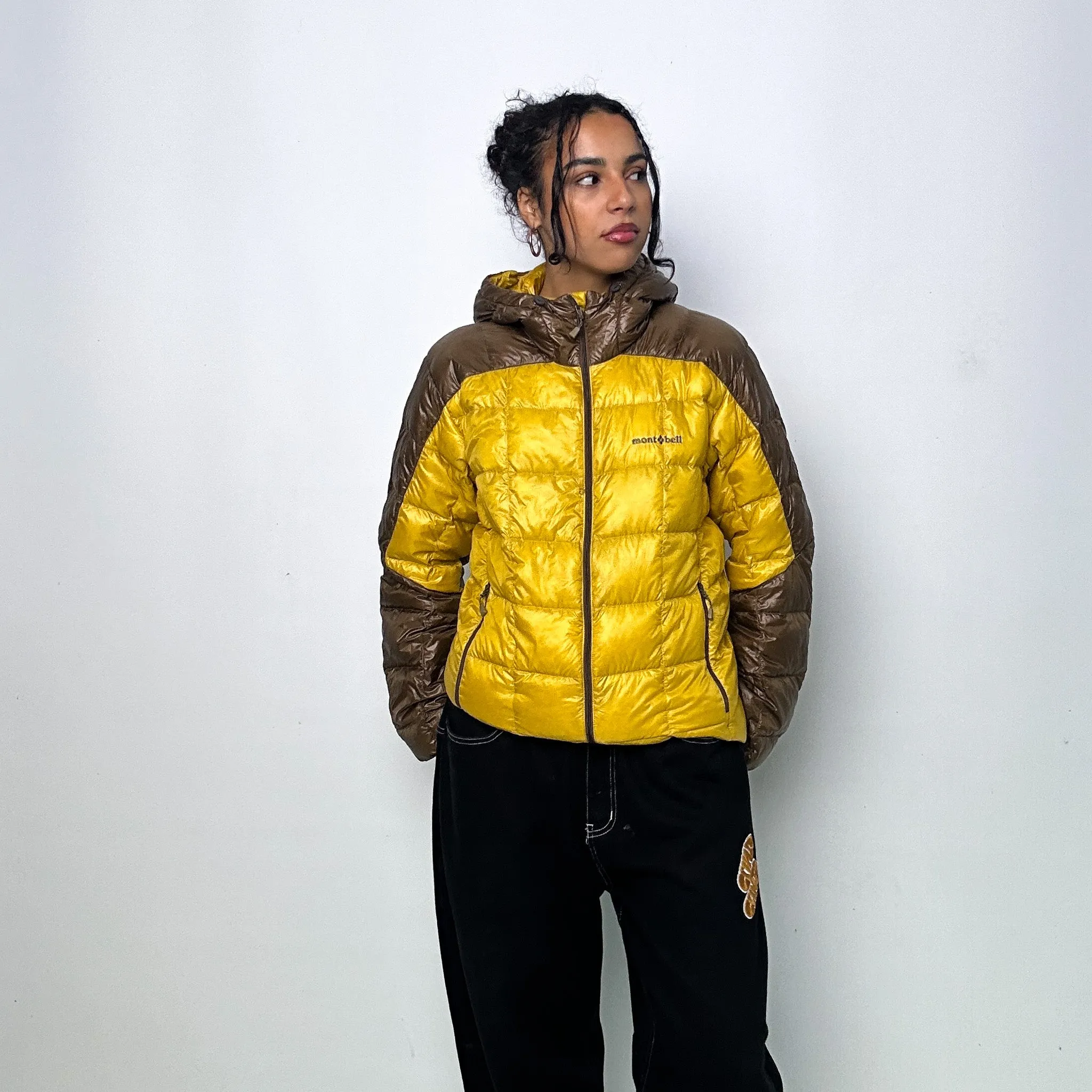 Yellow 90s Montbell Puffer Jacket Coat (L)