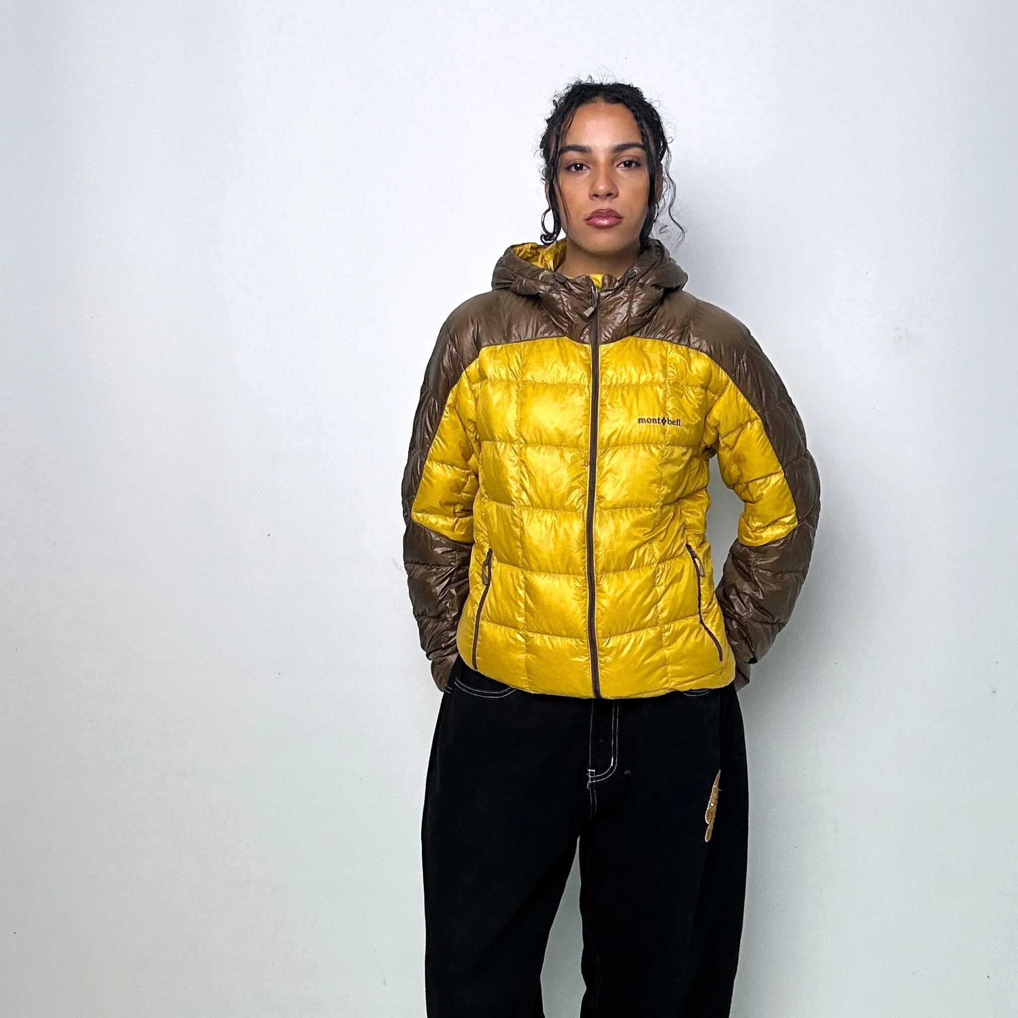 Yellow 90s Montbell Puffer Jacket Coat (L)