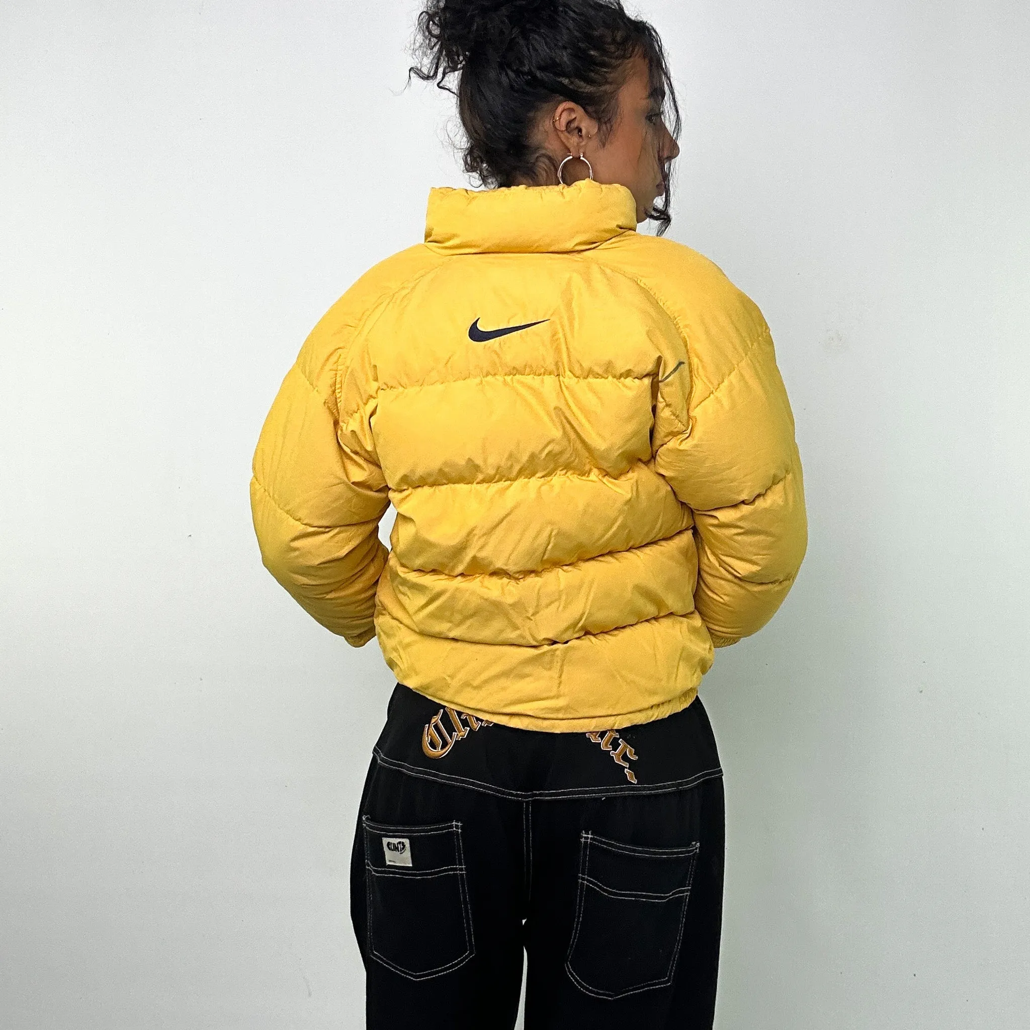 Yellow 90s NIKE Puffer Jacket Coat (XS)