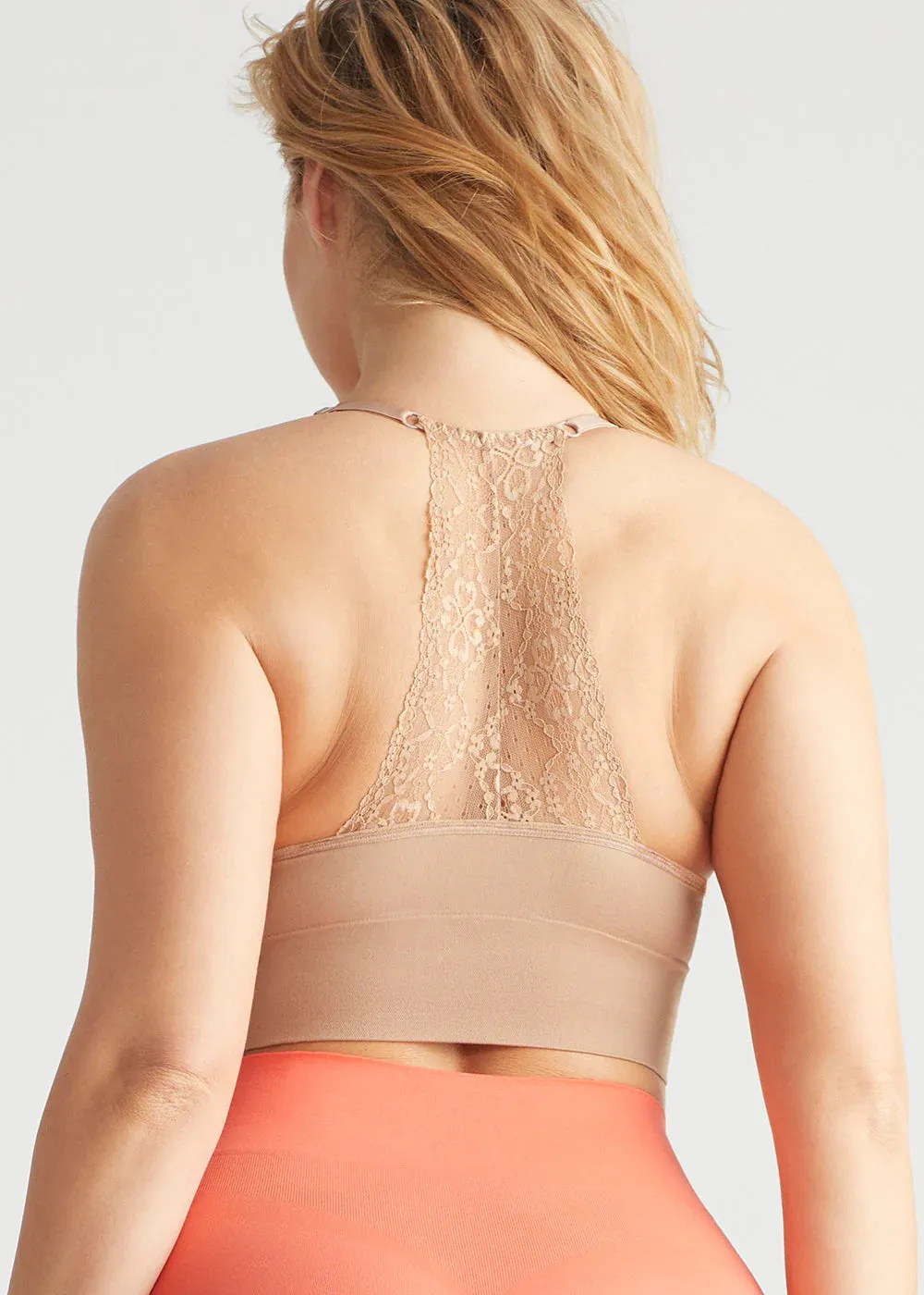 Yummie Ultralight Seamless Lace Back Unlined Bralette