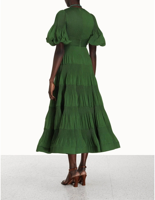 ZIMMERMANN Pleated Midi Dress